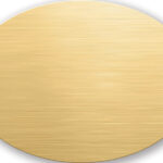 Targa in Dibond Ovale Finitura Oro Spazzolato