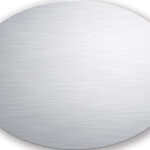 Targa in Dibond Ovale Finitura Alluminio